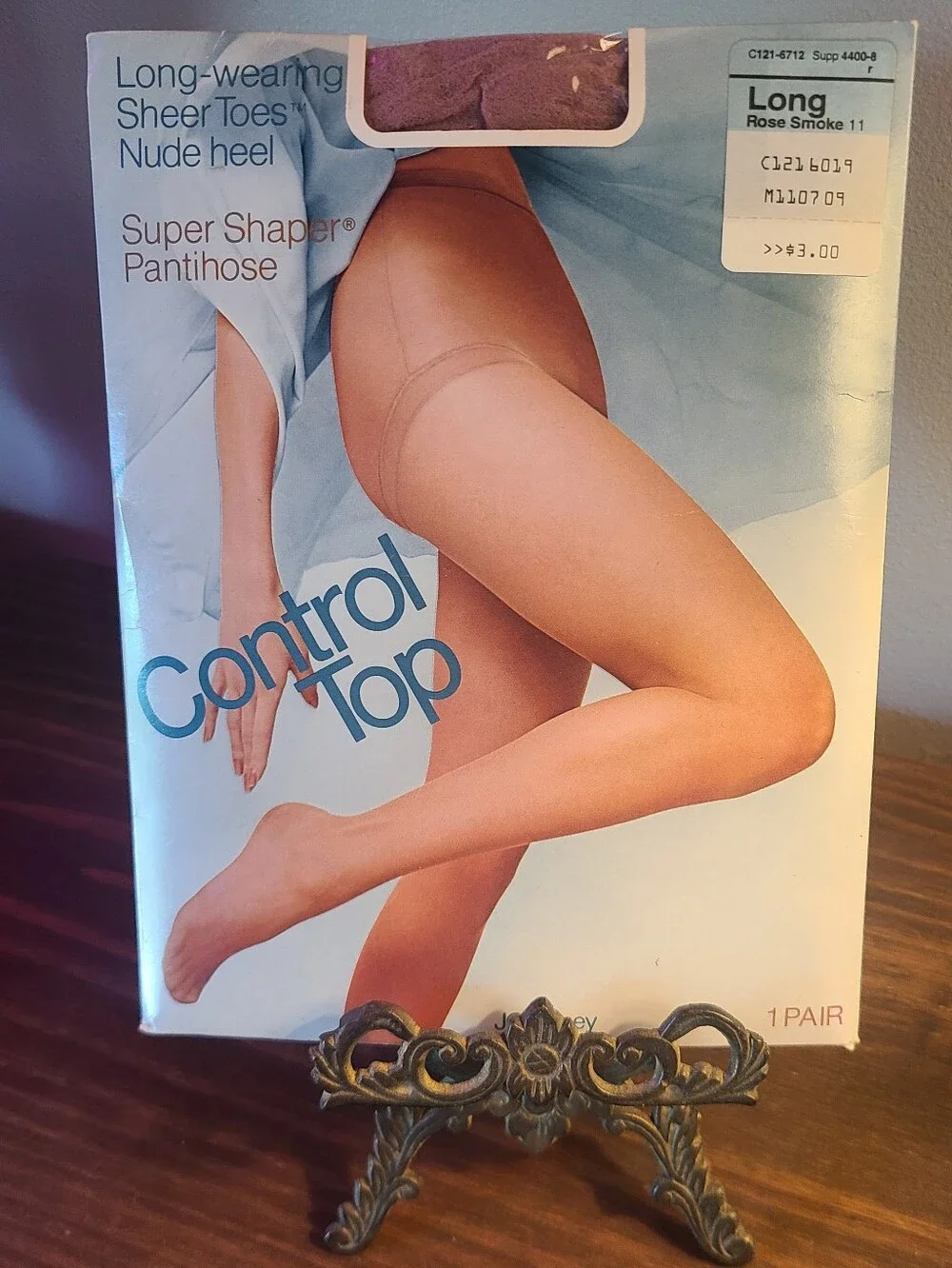 jcpenney  Vintage Control Top Pantyhose In  Rose Smoke Size Long